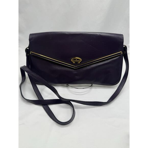 Etienne Aigner Vintage Classic Purple Purse Shoulder / Crossbody / Clutch Bag - Picture 1 of 11